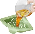 Magnetic Corner Sink Strainer Kitchen Drain Basket Waste Filter Holder Space Saver - Image 4