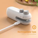 Mini Seal Machine, 2 in 1 USB Rechargeable Magnetic Heat Sealing & Cutting, Portable Handheld Vacuum Sealer for Food, Snacks, Chips, Fresh Storage, Plastic Bags Sealing Machine. (Multicolor) - Image 6