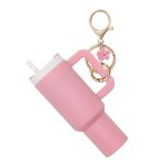 Cute Mini Tumbler Keychain Flowers Pendant Accessories For Cute Cup Key Charms For Women Girls Purse Handbag Backpack Cherry Super Store - Image 5