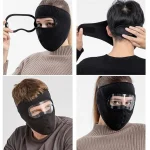 High quality winter face mask full face cover mask with eyes shield for bike riders motorcycle winter warm face mask easy breathable dustproof face mask with shield full face mask cycling ski breathable mask - Image 2