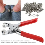 Metal Body Snap Button Kit With Hand Pressure Pliers 50pcs Snaps , Metal Snaps For Sewing, Sewing Snaps For DIY Crafts Clothes Hats. - Image 3