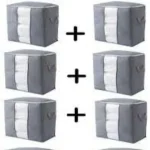Portable Bamboo Clothes Blanket Large Folding Bag Storage Box Organiser - Image 4