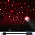 Universal LED Car Roof Star Night Lights Mini LED Starry Sky Night Projector Light Interior Ambient Atmosphere Galaxy Lamp Decoration Light USB Plug Galaxy Lamp USB Decorative Lamp, Galaxy Star Projection Portable Auto Roof Lights for Car Interior Ceiling