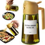 Dazzio.pk - 470ml Kitchen Glass Oil Sprayer Bottle - 2in1 Olive Oil Dispenser - Oil Jar Cruet - Anti-leakage Spray - Kitchen Baking, Roasting, Cooking Tool Salad and BBQ - Image 7