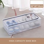 Under Bed Shoe Storage Box with Steel Frame | Large Foldable Transparent Shoe Organizer for Men & Women | Dustproof Shoe Bag with Handle – Closet Space Saver (60x30x15cm) - Home Organizer's - Image 4