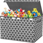 Kids large Toy Storage Box Container Bins for Nursery, Playroom Flip-Top Lid, Decorative Holders Collapsibe Storage Box Container Bins for Nursery, Playroom, Closet, Home Organizer (Black) by baby delights - Image 7