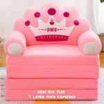 4 layer Cute Children seat kids cartoon sofa Foldable Sofa bed 2in1