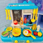 Mega Pretend Play Kitchen Console Food Playset - Little Kids Kitchen Pretend Play Set with Light & Sound and Plastic Accessories Included Playset Toys for Girls and BoysKIDS MULTIFUNCTIONAL KITCHEN SET (SMOKE , LIGHT, WATER TAB , MUSIC - Image 7