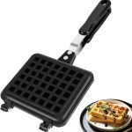 Non-Stick Waffles Maker Machine Kitchen Waffle Baking Mold Gas Pan Bubble