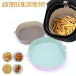 Air Fryer Silicone Basket/Reusable Airfryer Oven Baking Tray/Pizza Fried Chicken Silica Gel Pan Pad - Image 5