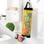 Pack of 3 Plastic Bag Holder Dispensers Folding Mesh Garbage Bags Hanging Storage Bag Trash bags Holder Organizer Recycling Grocery by baby delights