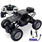 Toyz Remote Control Plastic Racing Car, Rock Crawler 4 Wheel Drive Metal Alloy Body Remote Control Rock Climber High Speed Monster Car (Assorted Colour) - Image 6