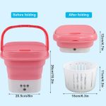 Portable Mini Folding Washing Machine + Dryer - Portable Mini Laundry Machine For Clothes Multi Color - Image 2