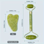 (Original Stone) Jade Roller and Gua Sha Set, Beyond Jade Face Roller - Face Massager, Facial Roller for Skin, Eyes, Neck - Noiseless Design - Jade Roller & Guasha Reduce Puffiness and Improve Wrinkles - Guasha Stone Self Care Gift for Man Women - Image 9