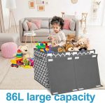 Kids large Toy Storage Box Container Bins for Nursery, Playroom Flip-Top Lid, Decorative Holders Collapsibe Storage Box Container Bins for Nursery, Playroom, Closet, Home Organizer (Black) by baby delights - Image 8