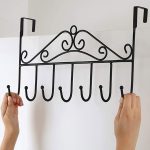 Big Size Over Door Metal Hanger Stand With 7 Hooks Kitchen Accessories Bedroom And Bathroom, Hanging Clothes Organizer Stand Rack , coated hangers , Hanging Storage Rack for Hat, Coats, Purses, Scarves, Clothes, Jackets, Belt, Bedroom, Bathroom, Clos - Image 7
