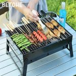 High quality stainess steel bbq grill - portable folding barbque grill - handheld grill - outdoor party - charcoal bbq grill oven - outdoor cooking & grilling - coal cooking - imported bbq grill