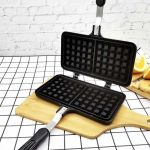 Double Sided Waffle Maker, Rectangle Shape Non-Stick Waffle Mold Baking Pan Making Tool - Image 6