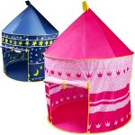 Kids Tent Toy Princess Playhouse - Toddler Play House Pink And Blue Castle for Kid Children Girls Boys Baby Indoor & Outdoor Toys Foldable Playhouses Tents with Carry Case Great Birthday Gift Idea Princess castle tent house - Image 4