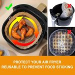 Air Fryer Silicone Basket/Reusable Airfryer Oven Baking Tray/Pizza Fried Chicken Silica Gel Pan Pad - Image 6