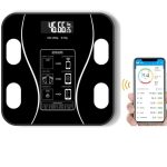 Upto 180kg Bluetooth Weight Machine With App - Smart Digital Body Weight Scale With Bluetooth Weighing Scale App & LED Digital Display - Accurate Body Fat & BMI Measurement Through App - Weighing Machine & Weighing Scale For Household Use