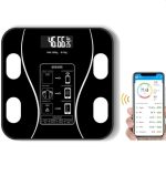 Upto 180kg Bluetooth Weight Machine With App - Smart Digital Body Weight Scale With Bluetooth Weighing Scale App & LED Digital Display - Accurate Body Fat & BMI Measurement Through App - Weighing Machine & Weighing Scale For Household Use