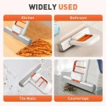 Foldable Sponge Mop with Squeeze | Stainless Steel Handle Floor Cleaning Mop | High Absorbent Water Wiper for Kitchen & Bathroom New One-Hand Press Mini Foldable Desktop Mop Self Wringing | Portable Sponge Mop for Kitchen Bathroom Glass Table | No Hand Wa - Image 7