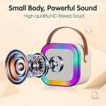 K12 MIC Wembley Karaoke Machine for Kids Adults, Mini Portable Blue-Tooth Karaoke Speaker with Wireless Microphone and Dynamic Lights Birthday Gift Home KTV Outdoor Travel - Image 5