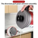High Quality Oil Filter Pot Strainer Pot Stainless Steel Grease Strainer Oil Storage Pot Oil - Stainless Steel Oiler Tank Container Grease Keeper with Filter Dust Lid Non slip Handle for Frying Oil and Cooking Grease - Image 6
