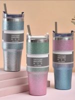 Coffee cup| coffee mug | coffee cup girls | Stainless Steel Tumbler Cup with Lid Straw 30 Oz Double Wall Vacuum Flask Insulated Cup Drinking Thermoses Coffee - Image 5