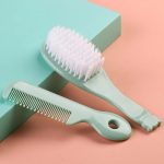 Tawakkal Mart 2pcs/set Newborn Baby Cartoon Soft Baby Hair Brush Comb Scalp Baby Hair Care Comb Hair Brush Set Baby Hair Brush Comb Tool Set - Image 6