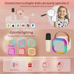 K12 MIC Wembley Karaoke Machine for Kids Adults, Mini Portable Blue-Tooth Karaoke Speaker with Wireless Microphone and Dynamic Lights Birthday Gift Home KTV Outdoor Travel - Image 8