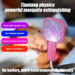 Mini Mosquito Killer Lamp 2 in 1 Multicunctional Angle Portable Bug Zapper Electric USB Rechargeable Mosquito Fly Bat Swatter - Image 6