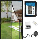 Magic Mesh Magnetic Screen Door Mesh Curtain Mosquito Net Bug Hands Free Partition Mute Striped Door Curtain Bedroom Ventilation - Image 4