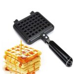 Non-Stick Waffles Maker Machine Kitchen Waffle Baking Mold Gas Pan Bubble