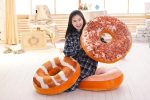 Imported Quality 3D Cute Donuts Pillow Chocolate Donuts Plush Macaron Food Cushion Nice Bottom Cushion Nap Pillow Doughnut Back Cushion Pillow Saddle Car Set Plush Toys Kids Gift Home Textiles Decorations - Image 2