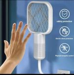 Mini Mosquito Killer Lamp 2 in 1 Multicunctional Angle Portable Bug Zapper Electric USB Rechargeable Mosquito Fly Bat Swatter - Image 7