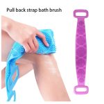High Quality Back Cleaning Shower Strap, Silicone Back Scrubber Soft Bath Towel Bath Belt