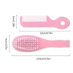 Tawakkal Mart 2pcs/set Newborn Baby Cartoon Soft Baby Hair Brush Comb Scalp Baby Hair Care Comb Hair Brush Set Baby Hair Brush Comb Tool Set - Image 8