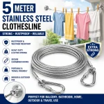 MAGZO Stainless Steel Clothesline — 5 Meters
