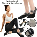 Womens Pilates Socks with Grips Non Slip Yoga Socks Barre Gym Athletic Grippy Socks for Girls Professional Anti-Slip Socks, Pilates Fitness Yoga Socks, Sports Socks