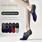 Womens Pilates Socks with Grips Non Slip Yoga Socks Barre Gym Athletic Grippy Socks for Girls Professional Anti-Slip Socks, Pilates Fitness Yoga Socks, Sports Socks - Image 3