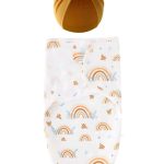 Newborn Sleeping Bag Cotton Baby Swaddle Wrap Adjustable Newborn Sleepsack Hat Set Anti-kick Swaddle Warm Soft Blanket