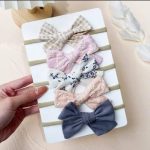 Product details of 3/5/6 Pcs/Set Baby Girl Headband Bows Elastic Hair Band Solid Color Kids Turban Hair Accessories Material:Polyestersize:About 15x9cmPackage including: 5pcs Hair Band - Image 5