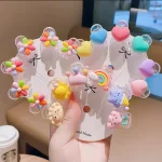 10pcs set Cartoon Animals Fruit Hairpins hair clips Headwear Hair Accessories kids Gift - Image 2
