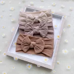 Lovely Baby Headband Turban Flower Bow Elastic Kids Toddler Hair Band Hair Accessories - Image 4