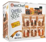 6 Pieces Spice Jar Set with Rack | Plastic Masala Box Organizer with Transparent Seasoning Containers & Handles | Multipurpose Kitchen Spice Storage Rack for Condiments, Herbs, Sugar & Dry Foods - Image 3