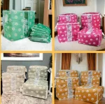 110 G-SM New Floral Printed Cloth Storage Bag GREEN,PINK,ORANGE,ROYALBLUE - Image 2