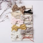 Product details of 3/5/6 Pcs/Set Baby Girl Headband Bows Elastic Hair Band Solid Color Kids Turban Hair Accessories Material:Polyestersize:About 15x9cmPackage including: 5pcs Hair Band - Image 2