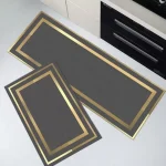 2pcs Kitchen Runner Mat Non Slip Super absorbent Bedroom Long Bedside Area Rug Soft Washable Carpet Bathroom Entrance Doormat
